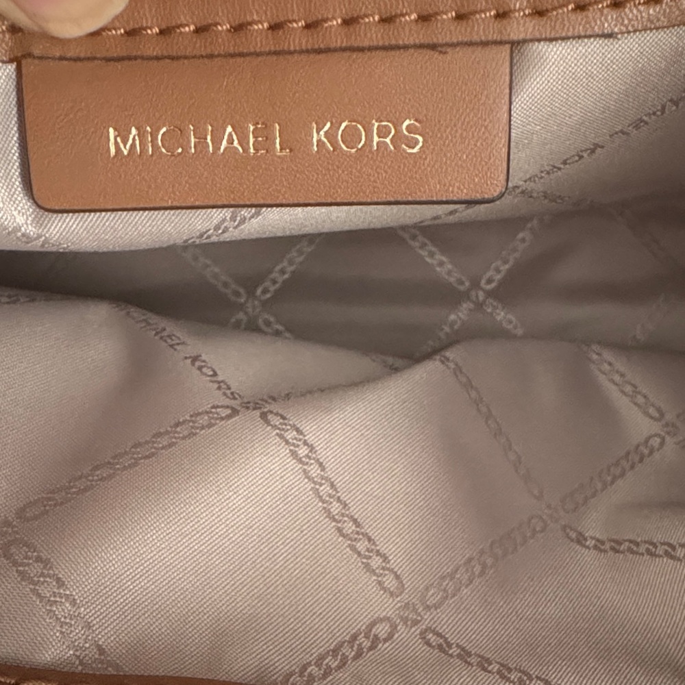 Michael Kors Jane Large Cotton Canvas Clutch Crossbody Bag EUC - Picture 9 of 11